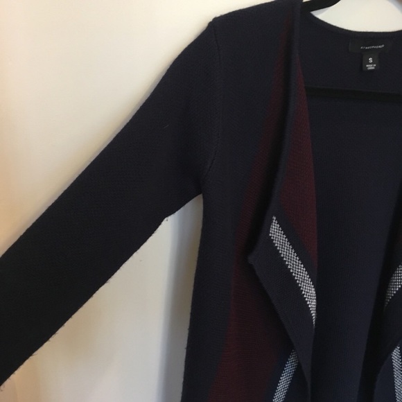 Primark Cardigan. Open Front. Navy & Maroon. NWOT - Picture 6 of 15
